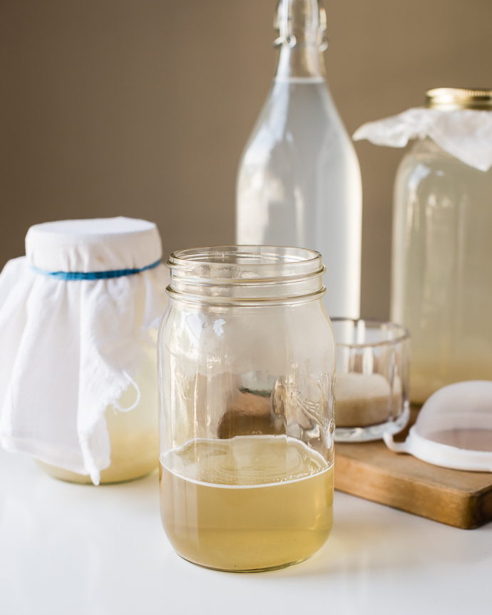 dissolving cane juice in warm water