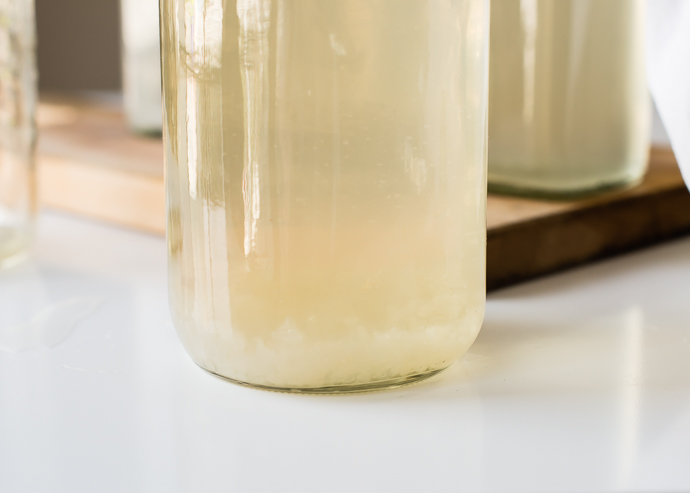 kefir grains in jar